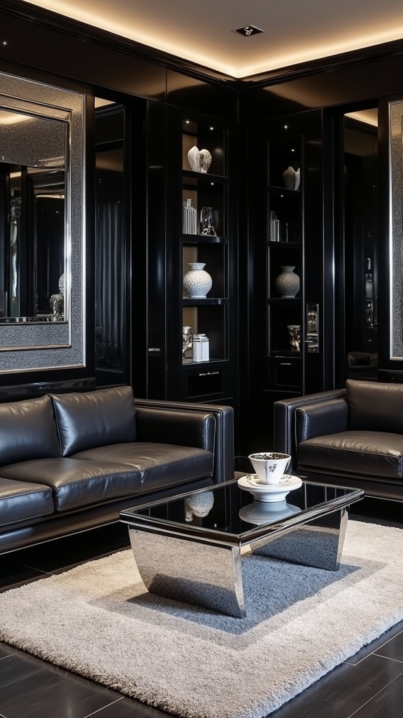 reflective surfaces enhance glamour