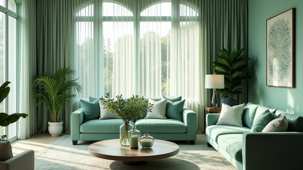 refreshing seafoam green decor