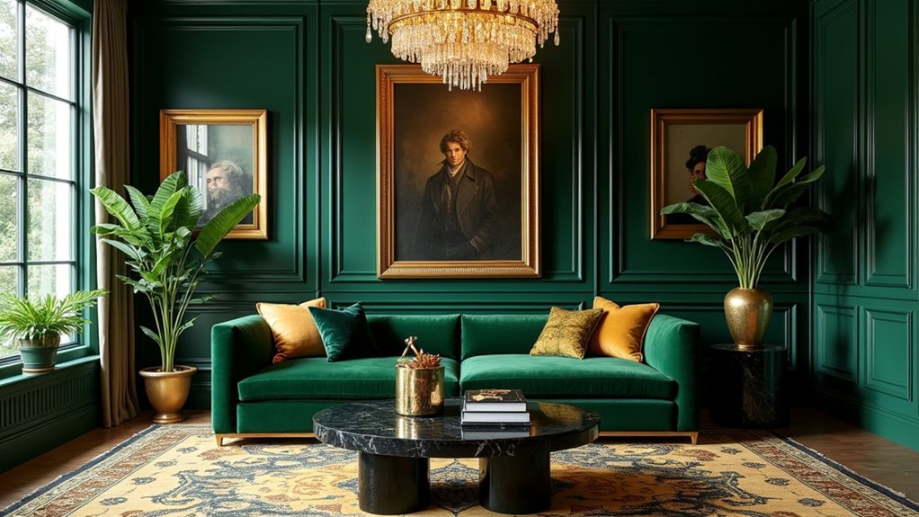 regal emerald green interiors