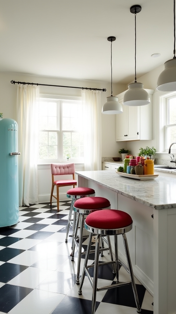 retro charm in white kitchens