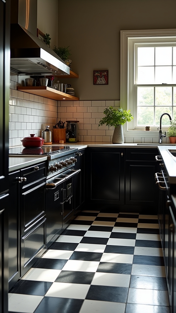retro checkered flooring charm