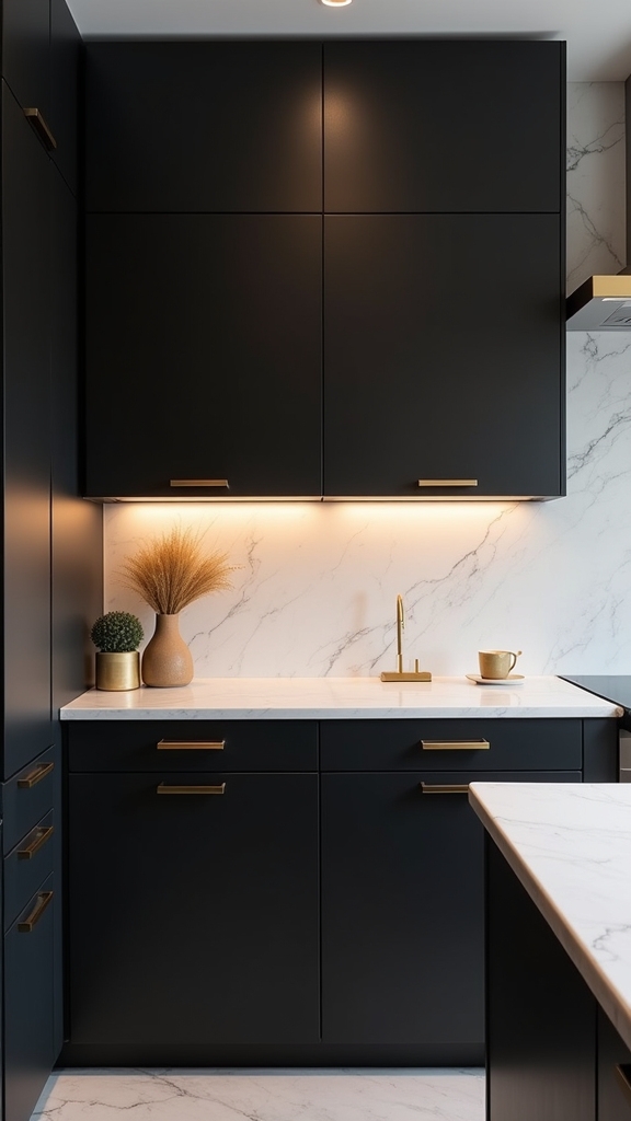 revitalize cabinets with black paint