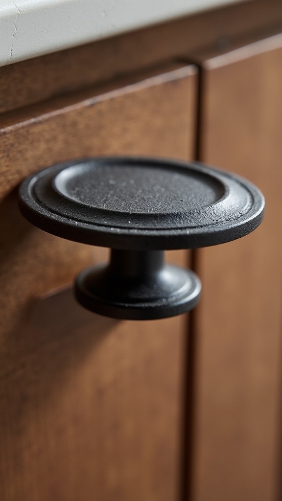 rustic black cabinet knob
