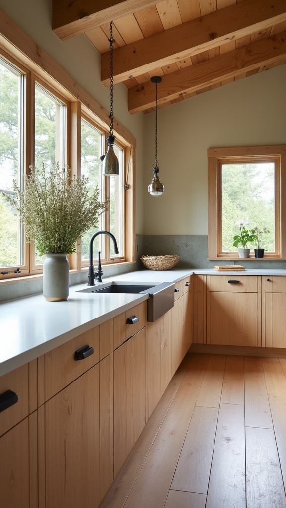 rustic modern oak kitchens