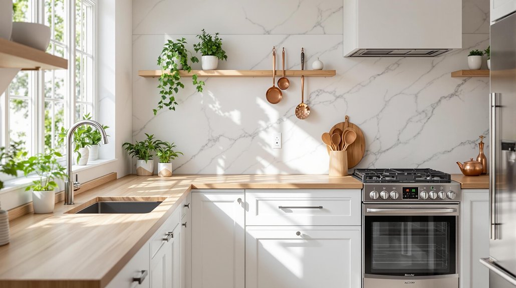 rustic modern white kitchen design