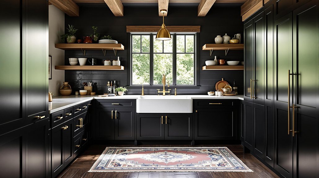 rustic refined black farmhouse