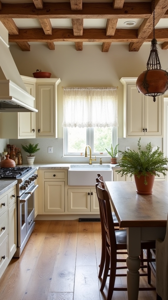 rustic warmth in kitchens