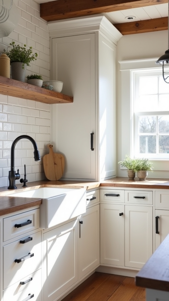 rustic warmth with contrast