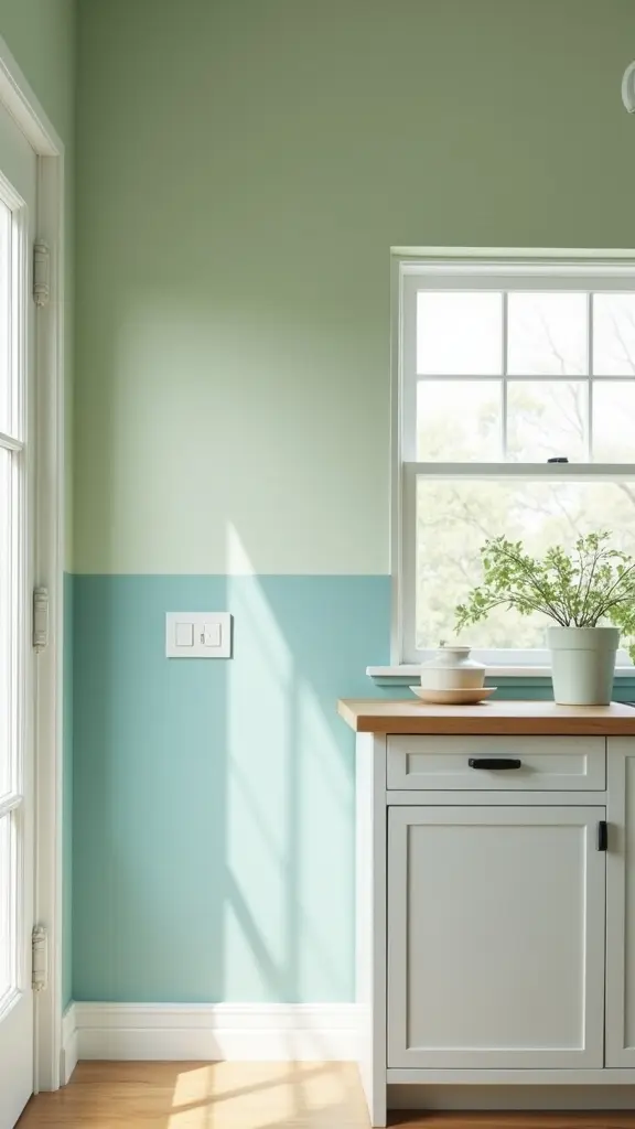 sage and blue walls
