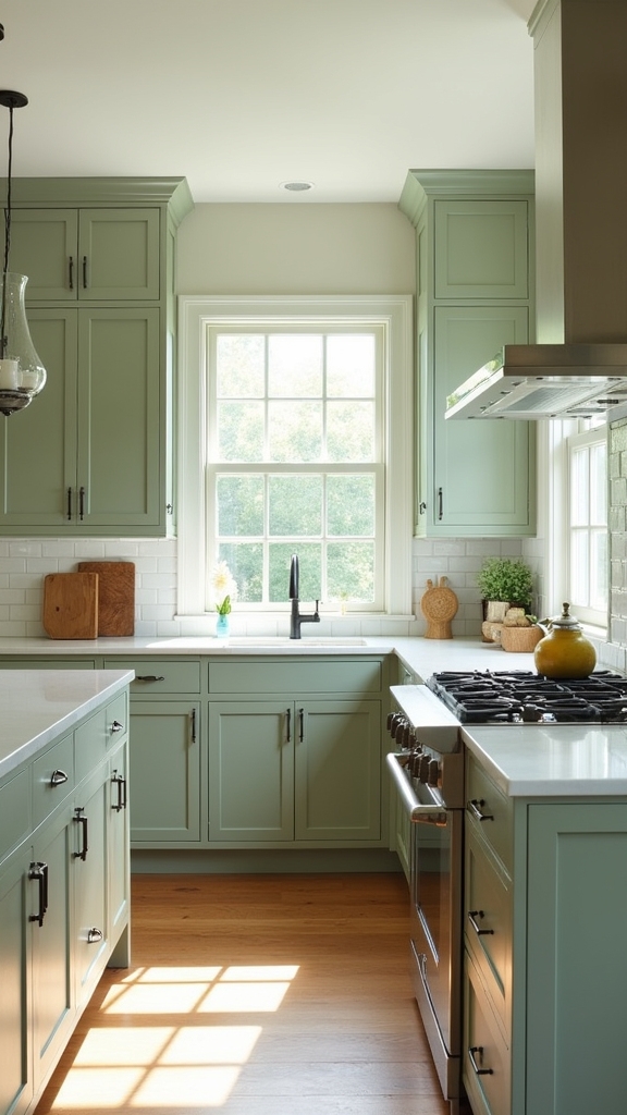 sage green and white elegance