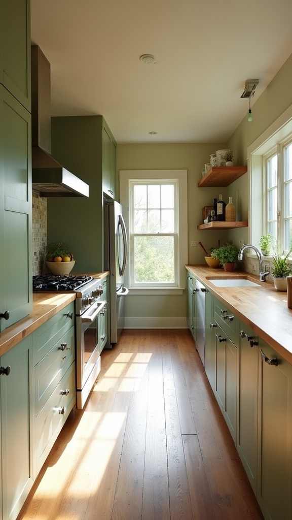 sage green butcher block harmony