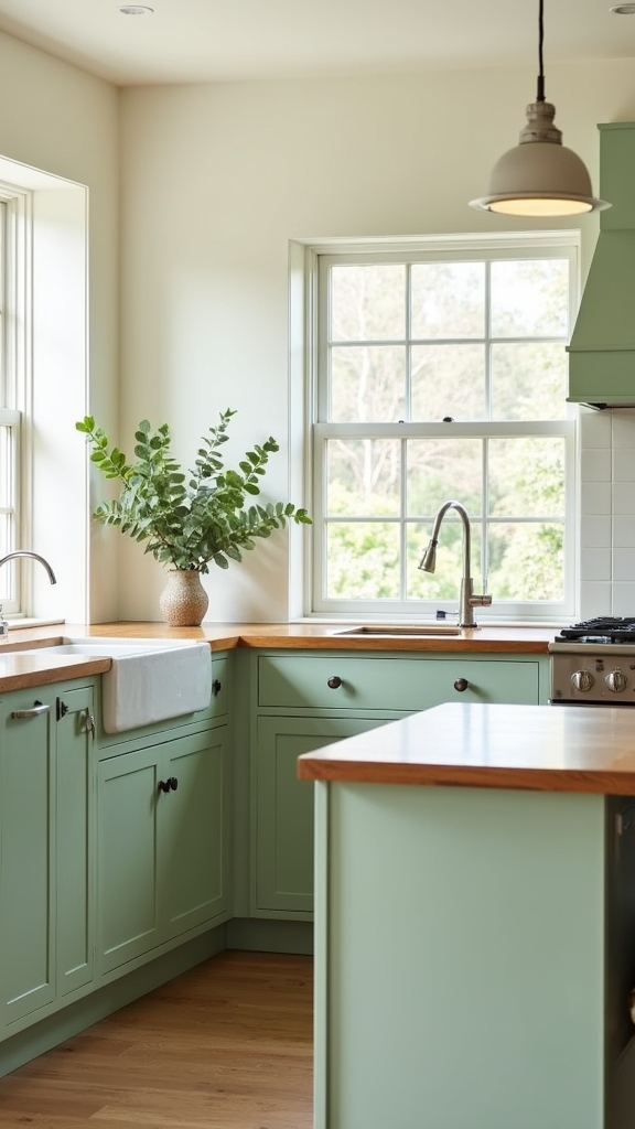sage green cabinets standout elegance