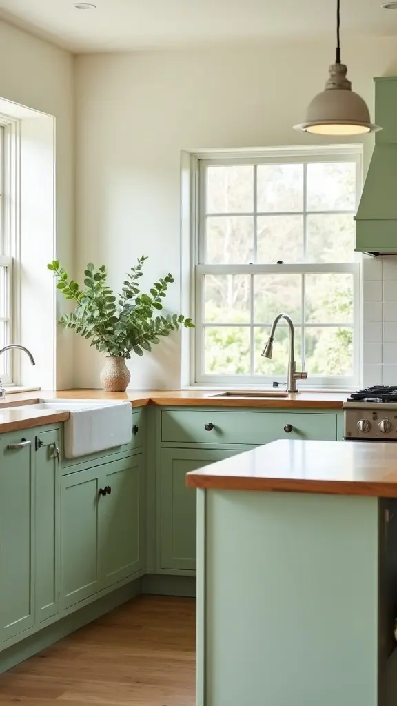 sage green cabinets standout elegance