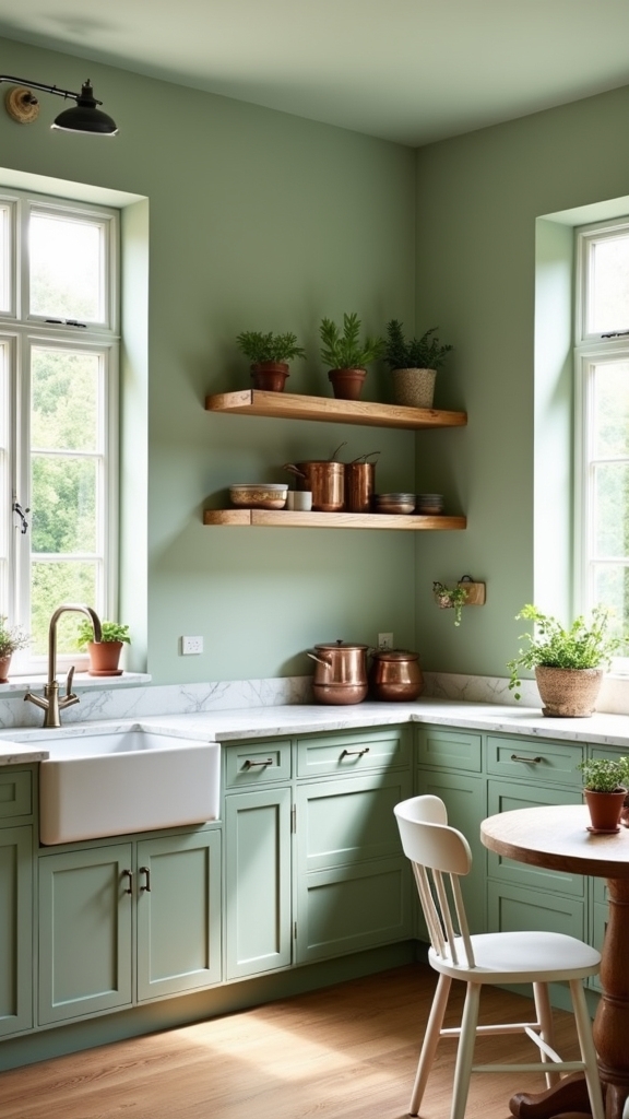 sage green dining aesthetics