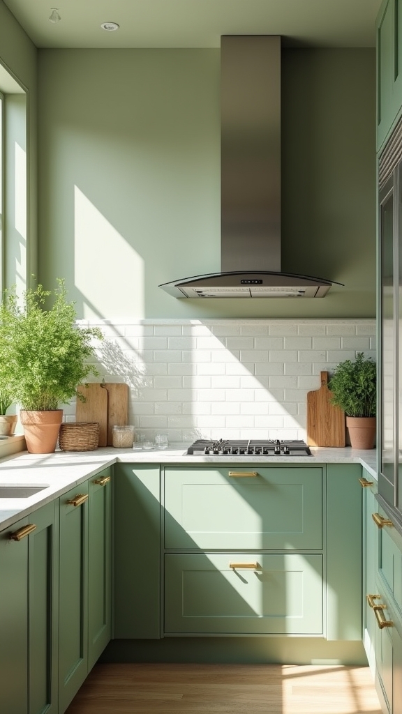 sage green kitchen cohesion