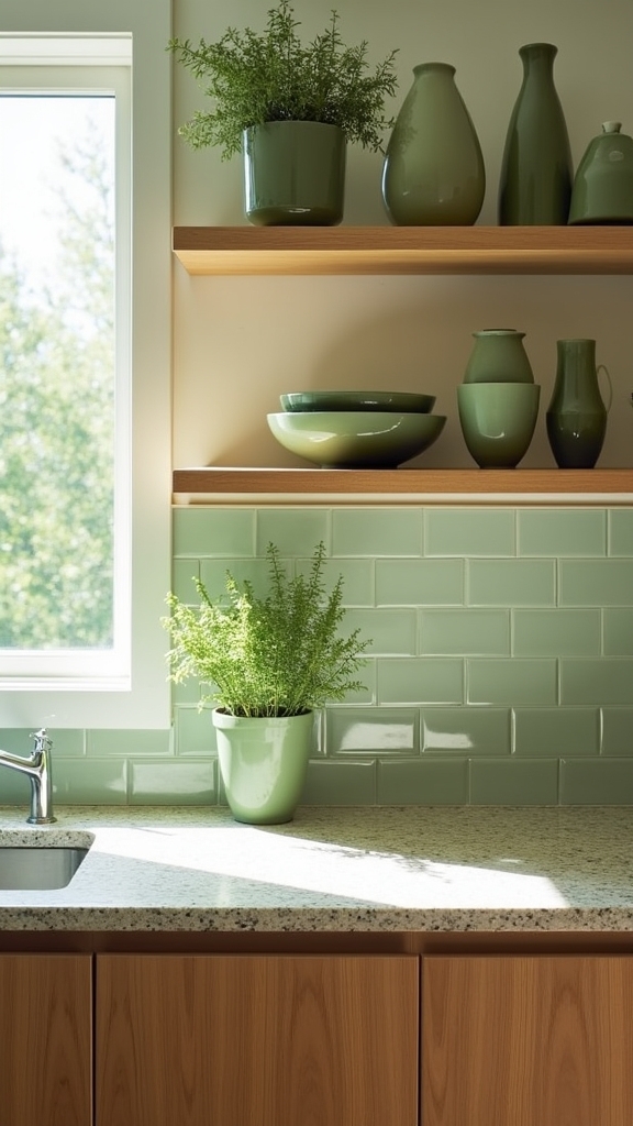 sage green kitchen decor