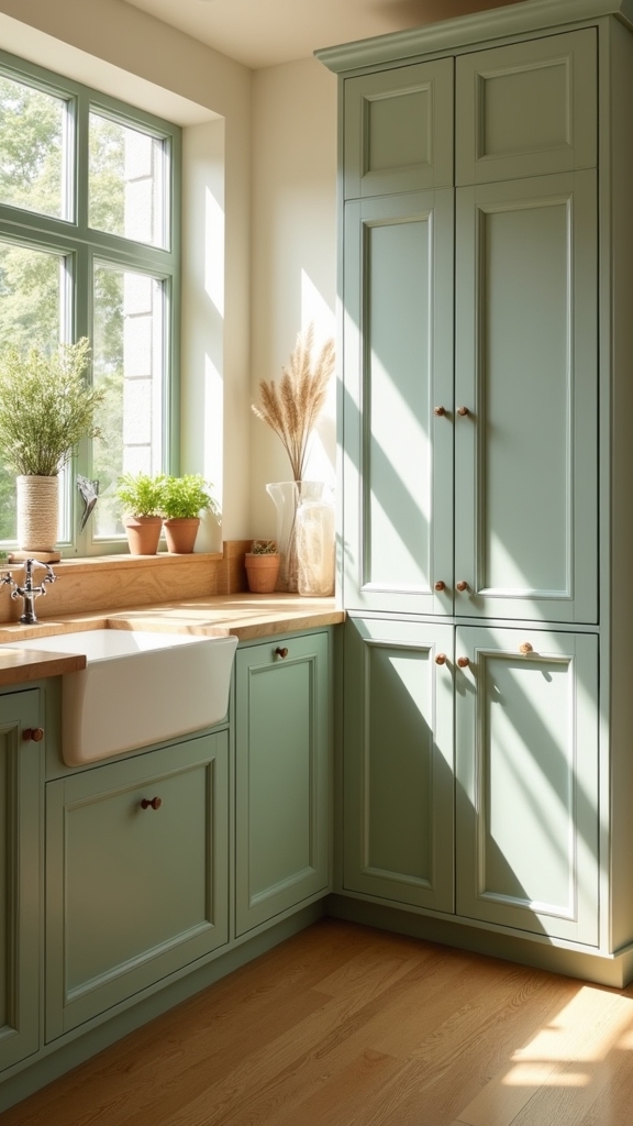 sage green kitchen design
