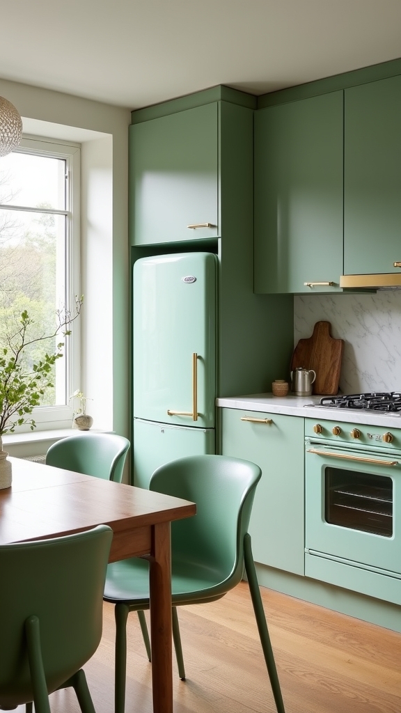 sage green kitchen elegance