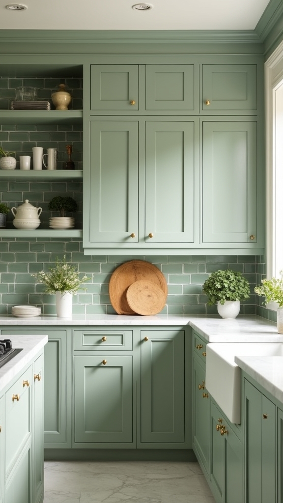 sage green tile elegance