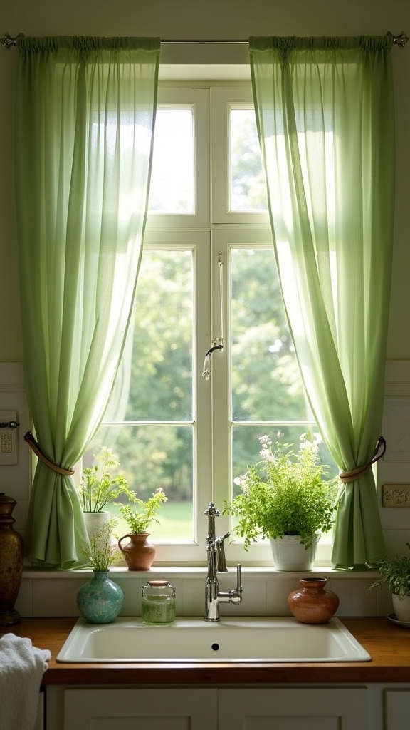 sage green treatments enhance serenity