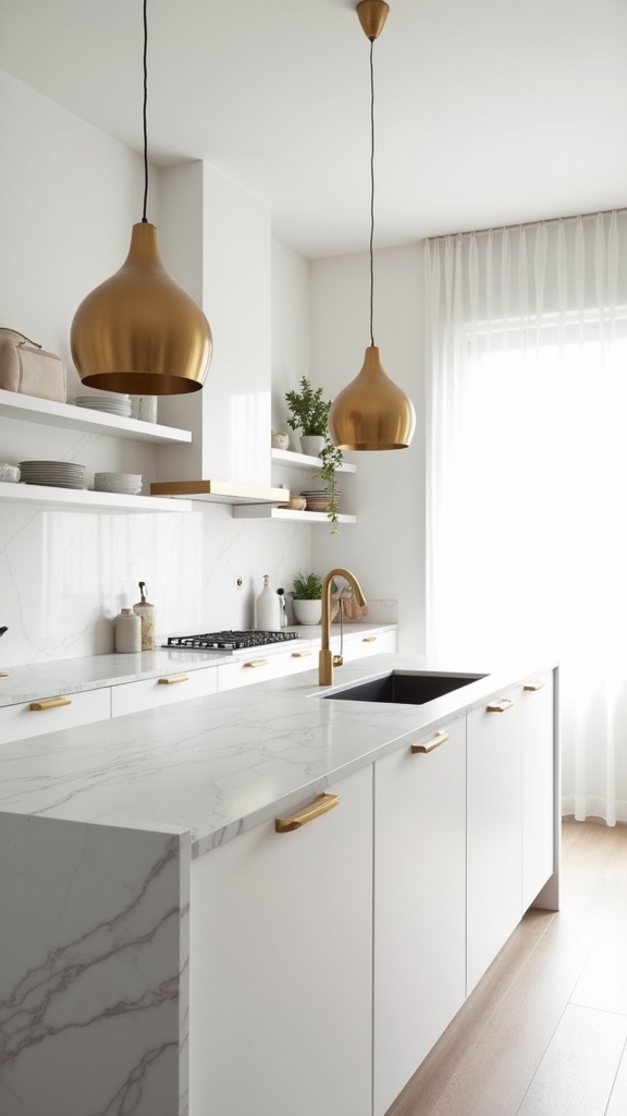 scandinavian minimalism with gold