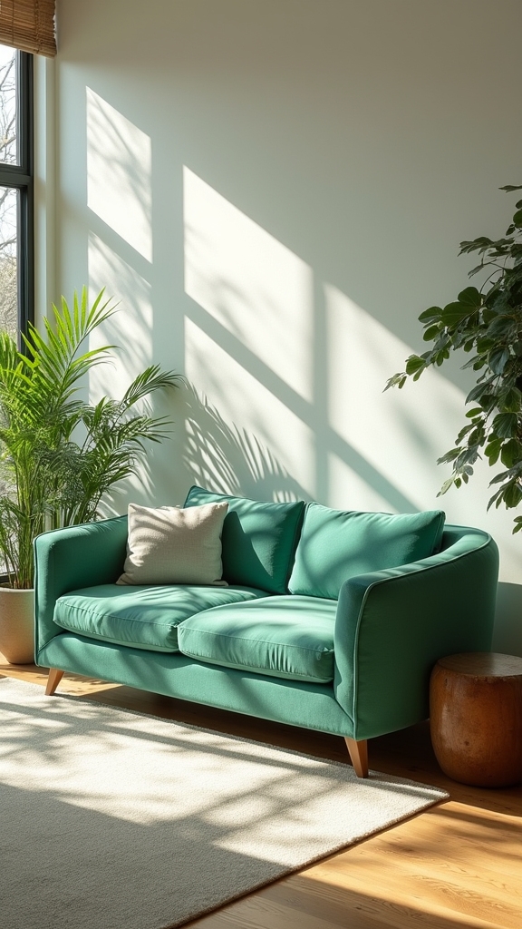 sea green sofa elegance
