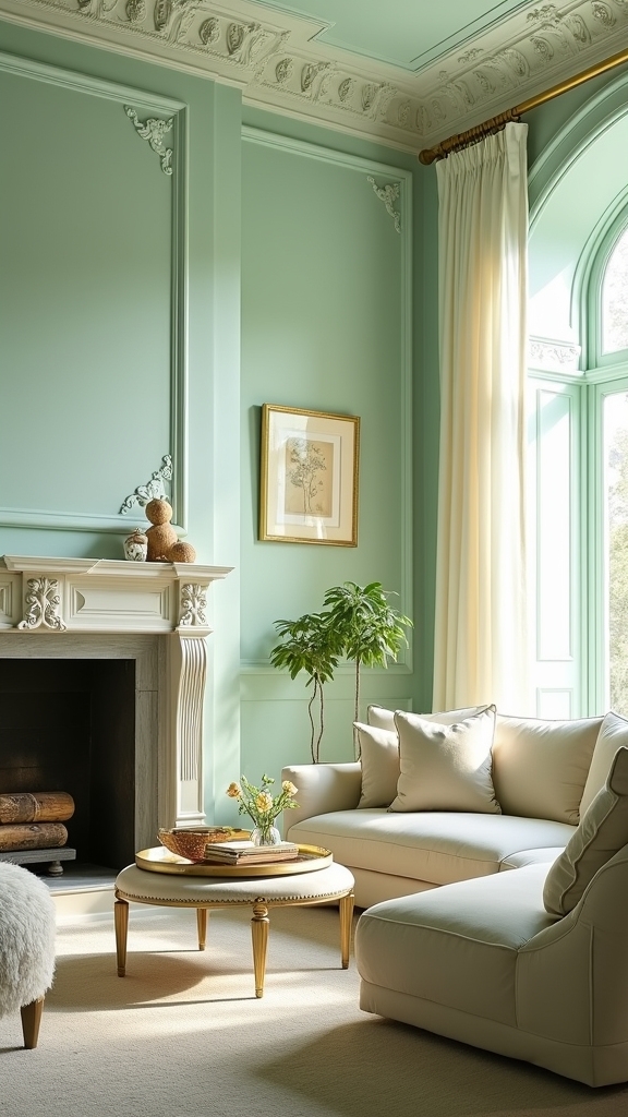 seafoam green highlights architecture