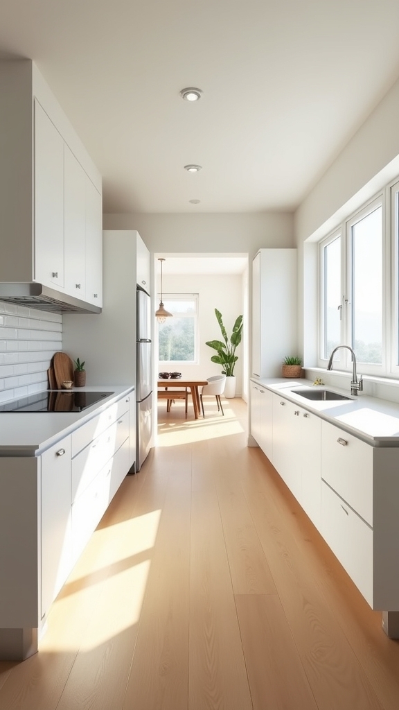 seamless kitchen wood flooring