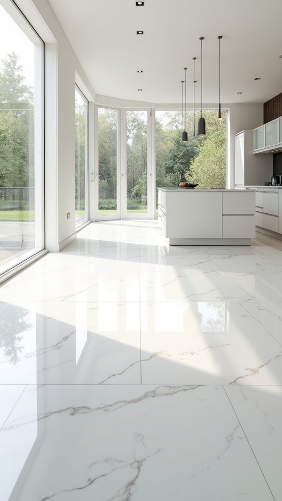 seamless minimalist white slabs