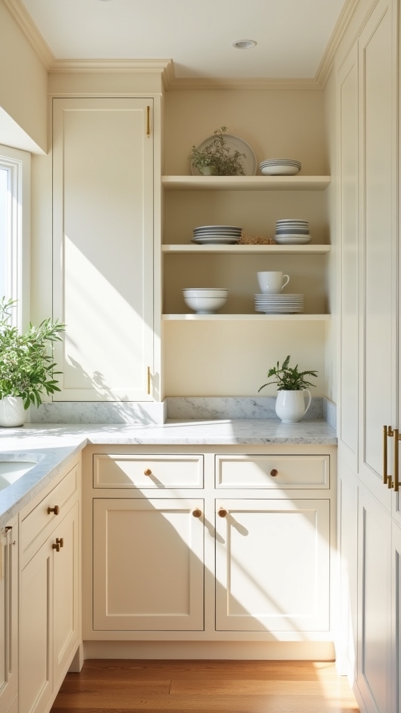 seamless monochromatic kitchen design