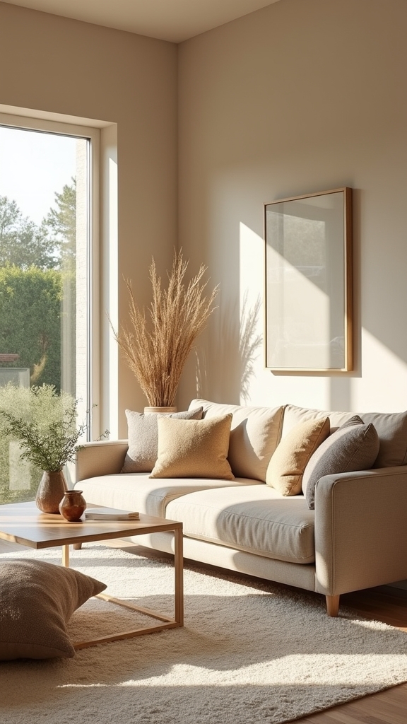 serene beige backdrop versatility