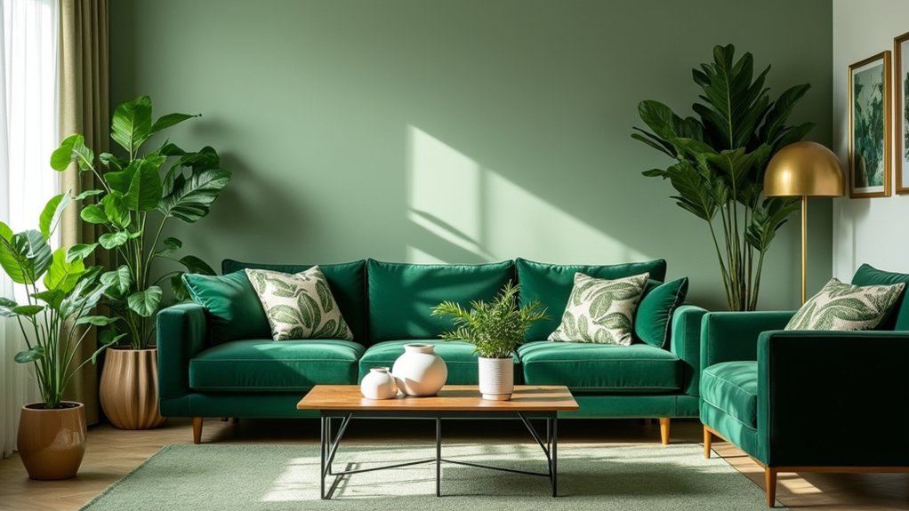 serene green living room ideas