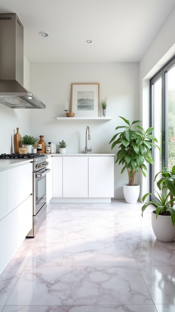 serene lilac marble tiles