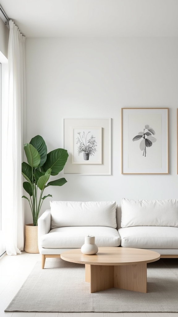 serene minimalist living room