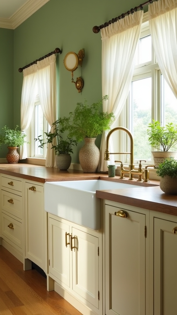 serene sage and cream