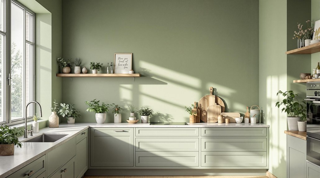 serene sage kitchen designs