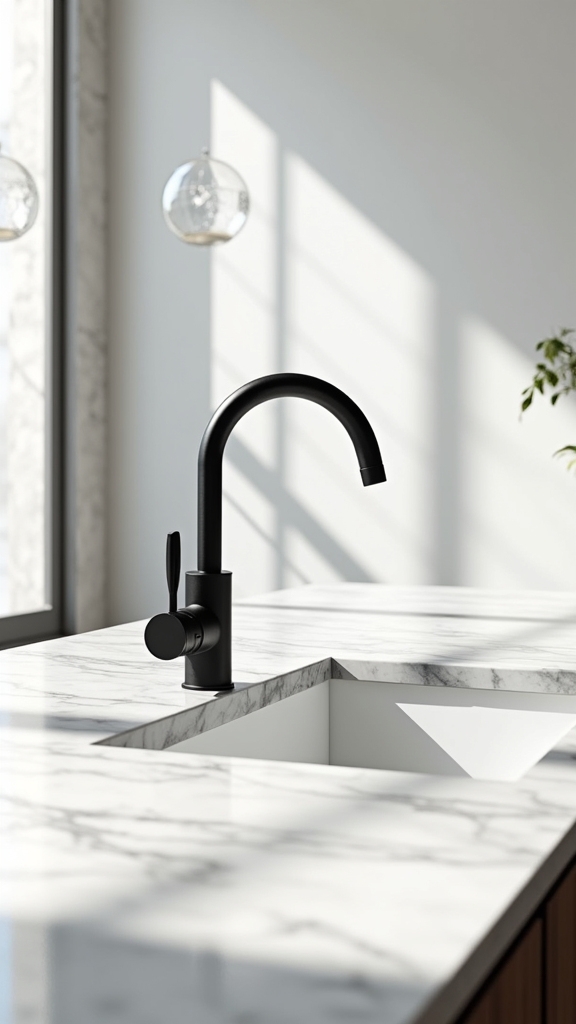 sleek black fixtures elegance