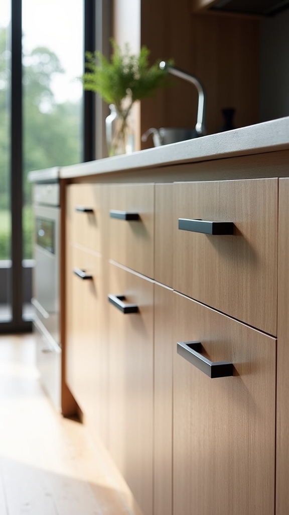 sleek black handles elevate kitchens