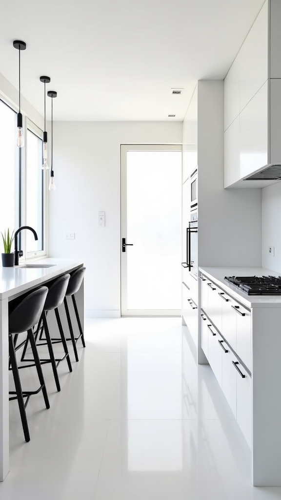 sleek black hardware contrast