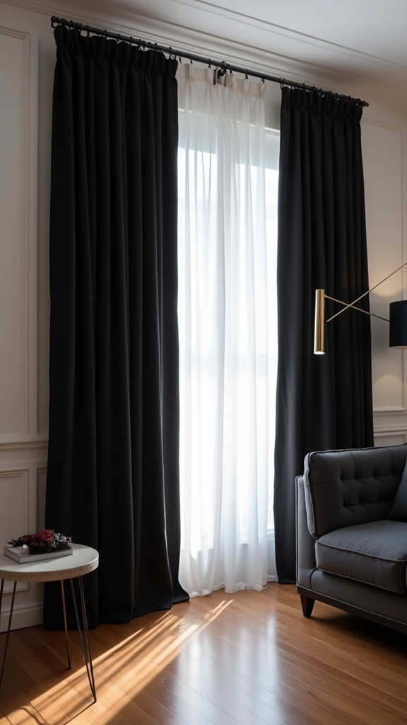 sleek black leather elegance