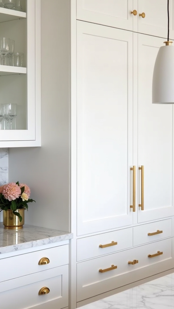 sleek minimalism with gold accents