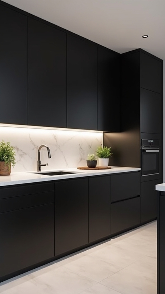 sleek minimalist kitchen cabinets