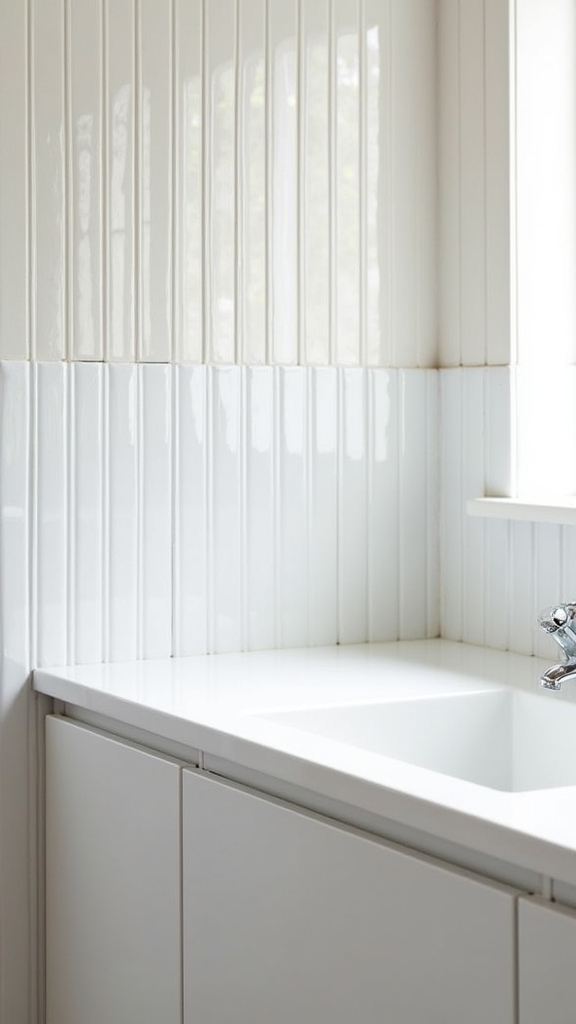 sleek minimalist matchstick tiles