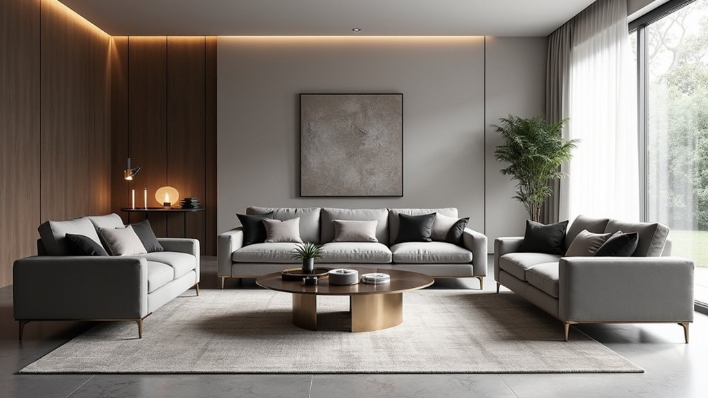 sleek modern grey furniture