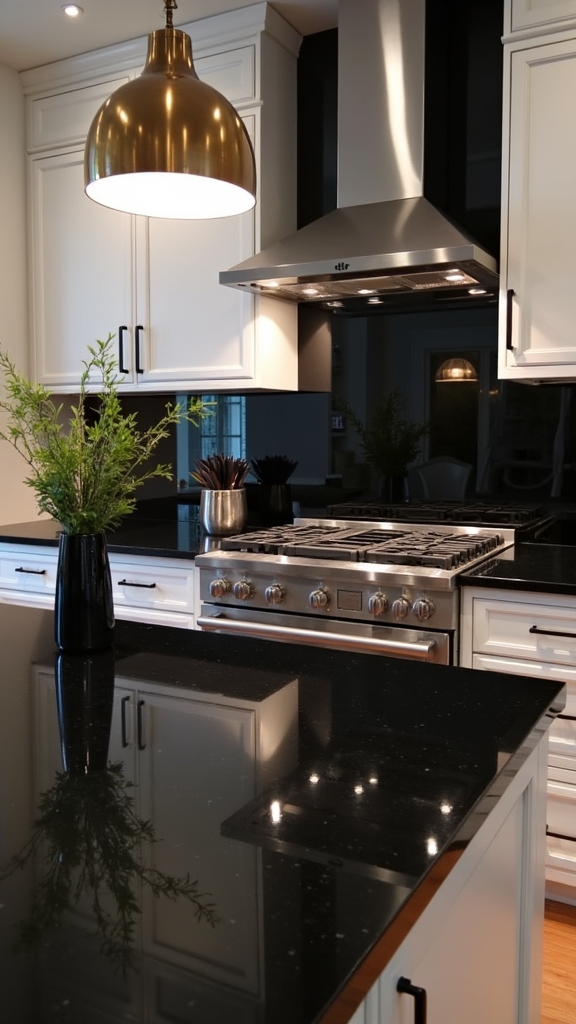 sleek modern reflective countertops