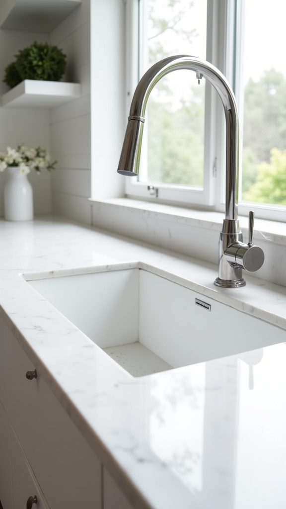 sleek undermount sink elegance