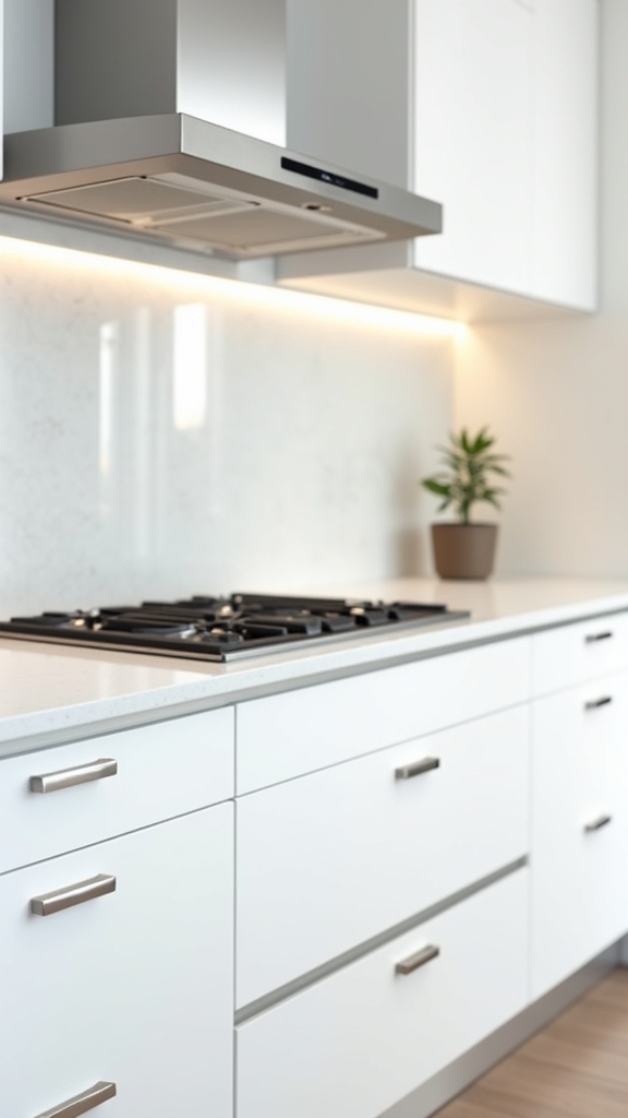 sleek white kitchen elegance