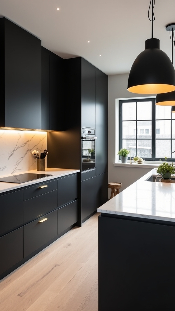 soft black cabinetry elegance