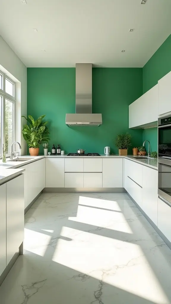 soft green kitchen elegance
