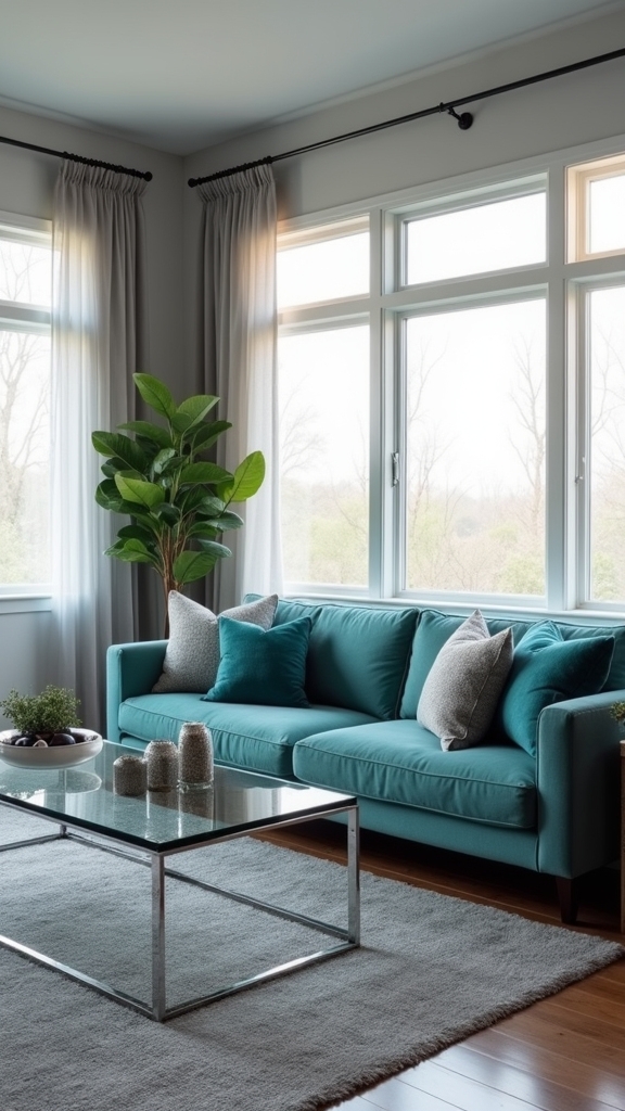 soft grey teal harmony